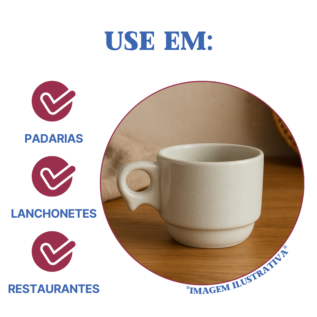 Xicara porcelana 200ml