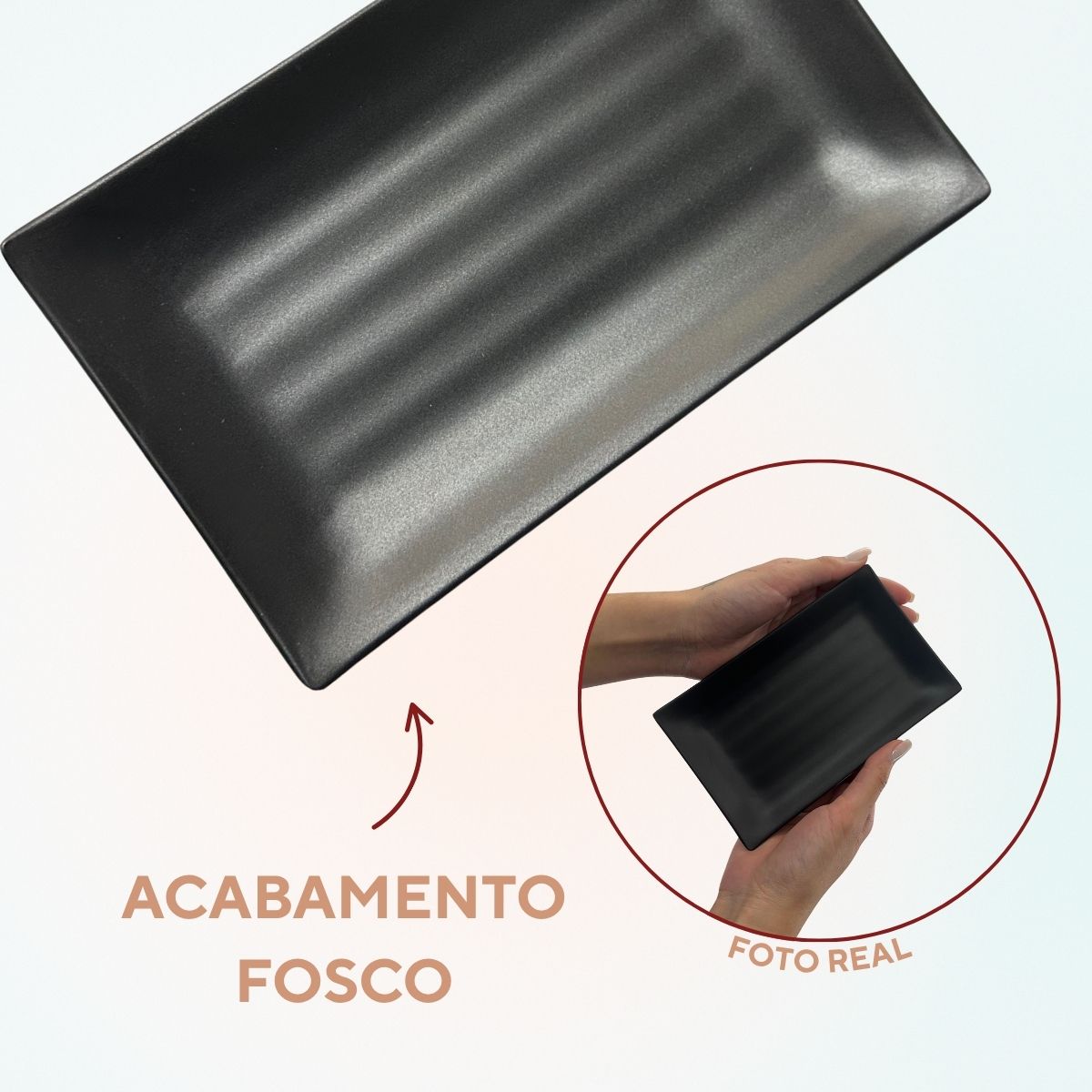 Mini travessa melamina preta