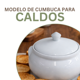 Cumbuca Grande C/ Tampa 2,5L em Porcelana