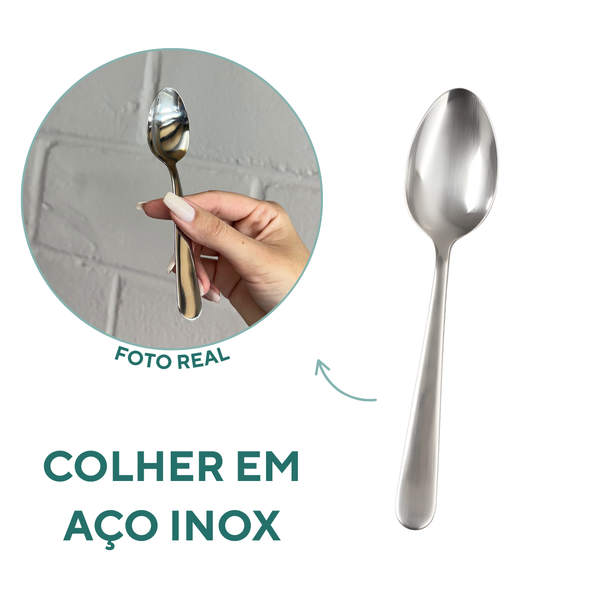 Conjunto Talher Sobremesa Café Hercules Aço Inox