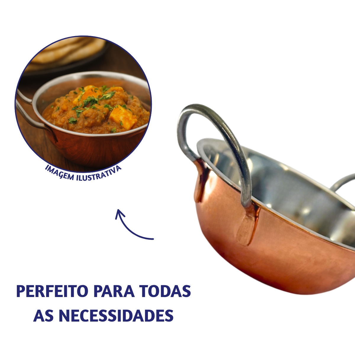 Tachinho mini caçarola inox cor cobre 450ml