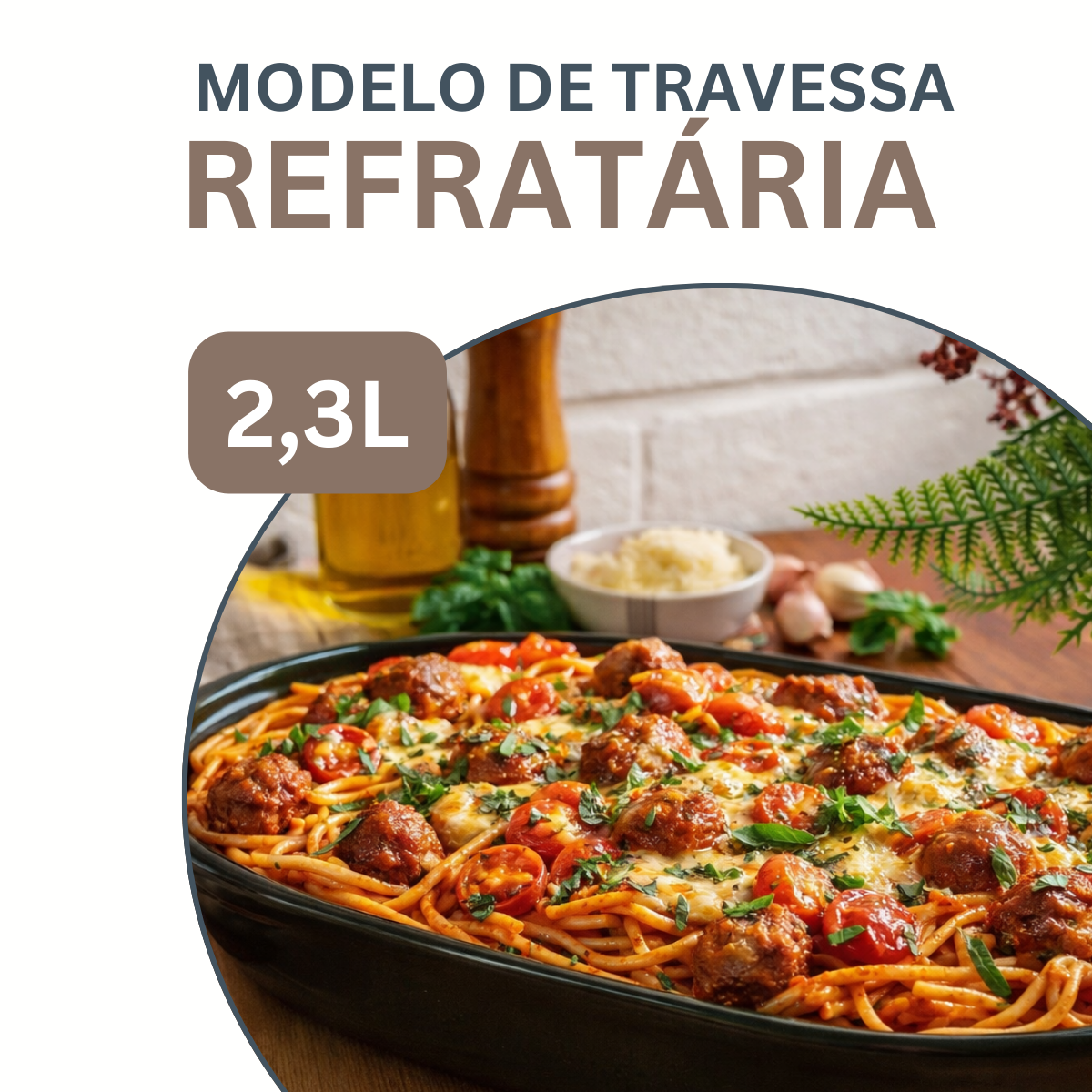 Travessa Oval G Petróleo 2,3L
