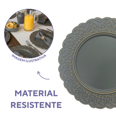 Sousplat cinza elegante