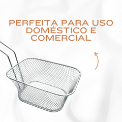 Cesto Servir Porção Metal Cromado - A Gourmet