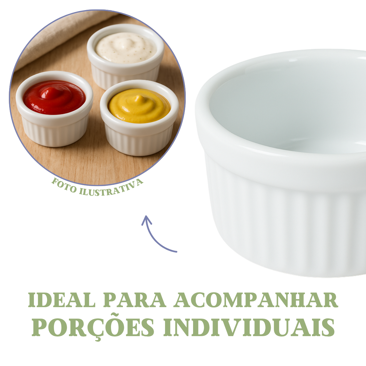 Ramekim porcelana 40ml 2°Linha