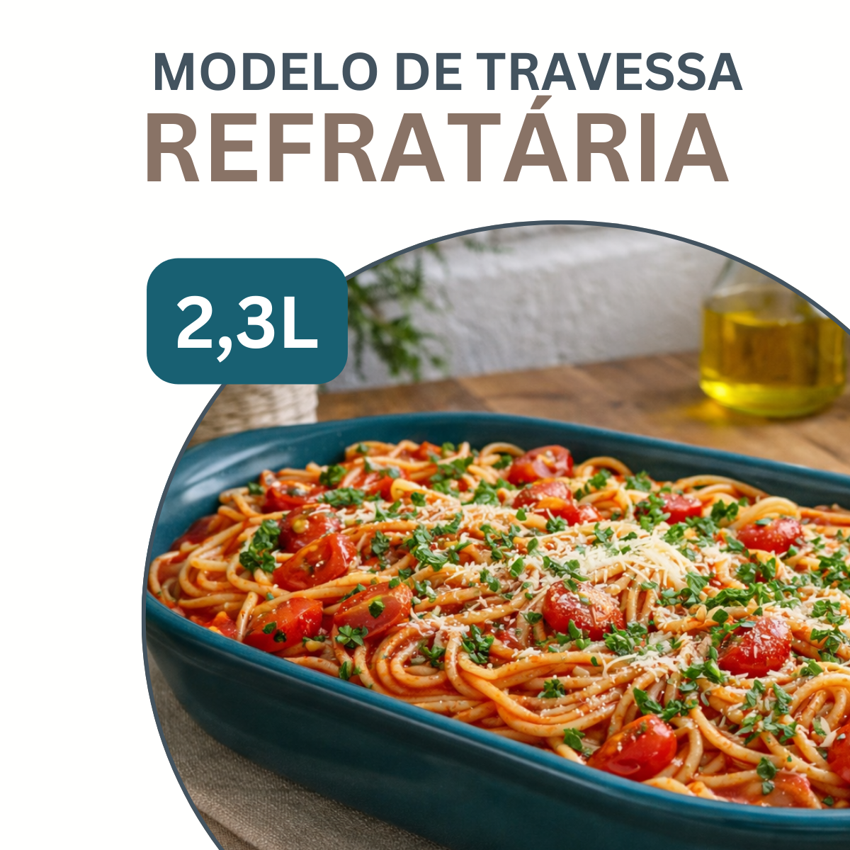 Travessa Oval G Jade de Cerâmica 2,3L