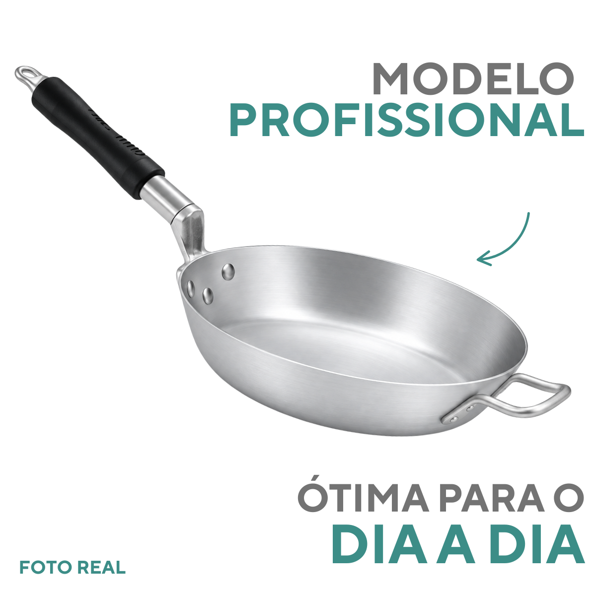Frigideira Hotel Alumínio Cabo Baquelite N38 38cm 6,3L