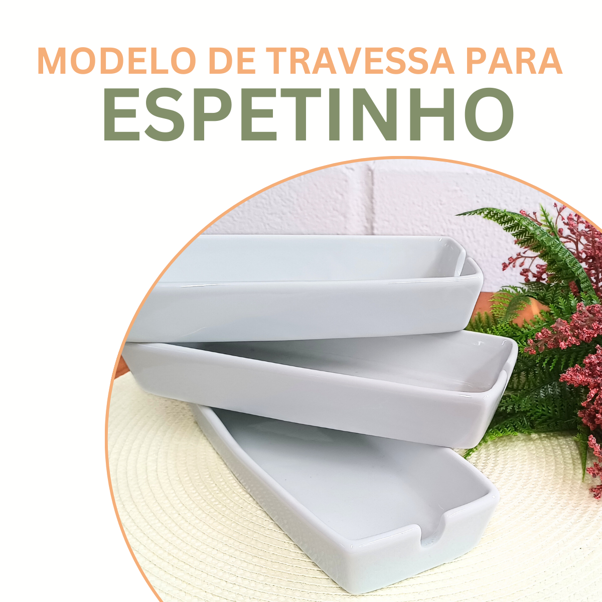 Kit 50 Porta Espeto Porcelana Com Sua Logo
