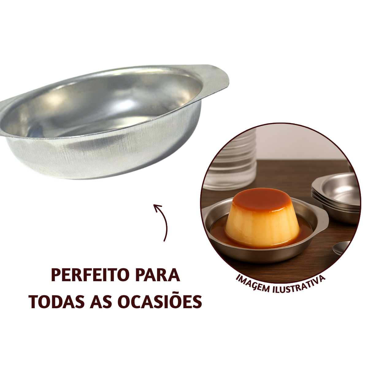 Mini Tigela Aço Inox 100ml