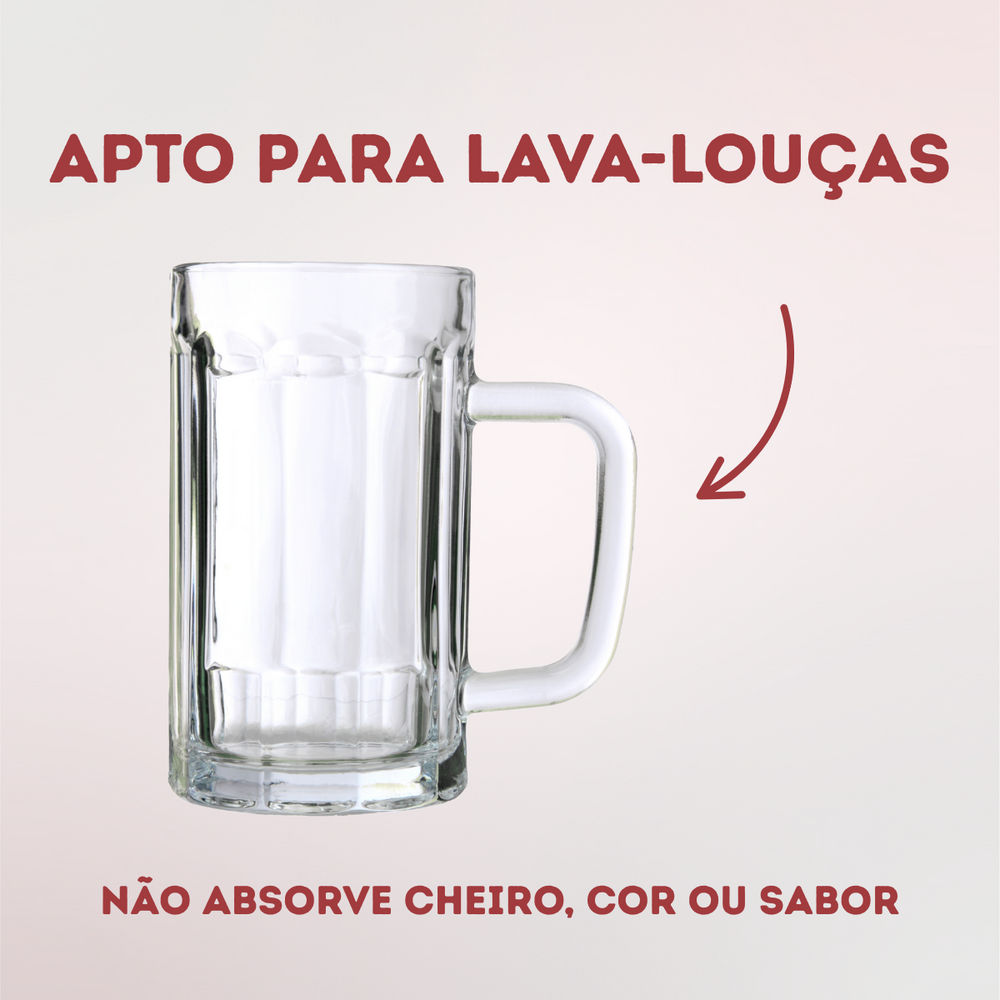 Caneca Chopp 500ml Vidro - A Gourmet