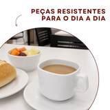 Xicara Chá Com Pires 240ml Melamina