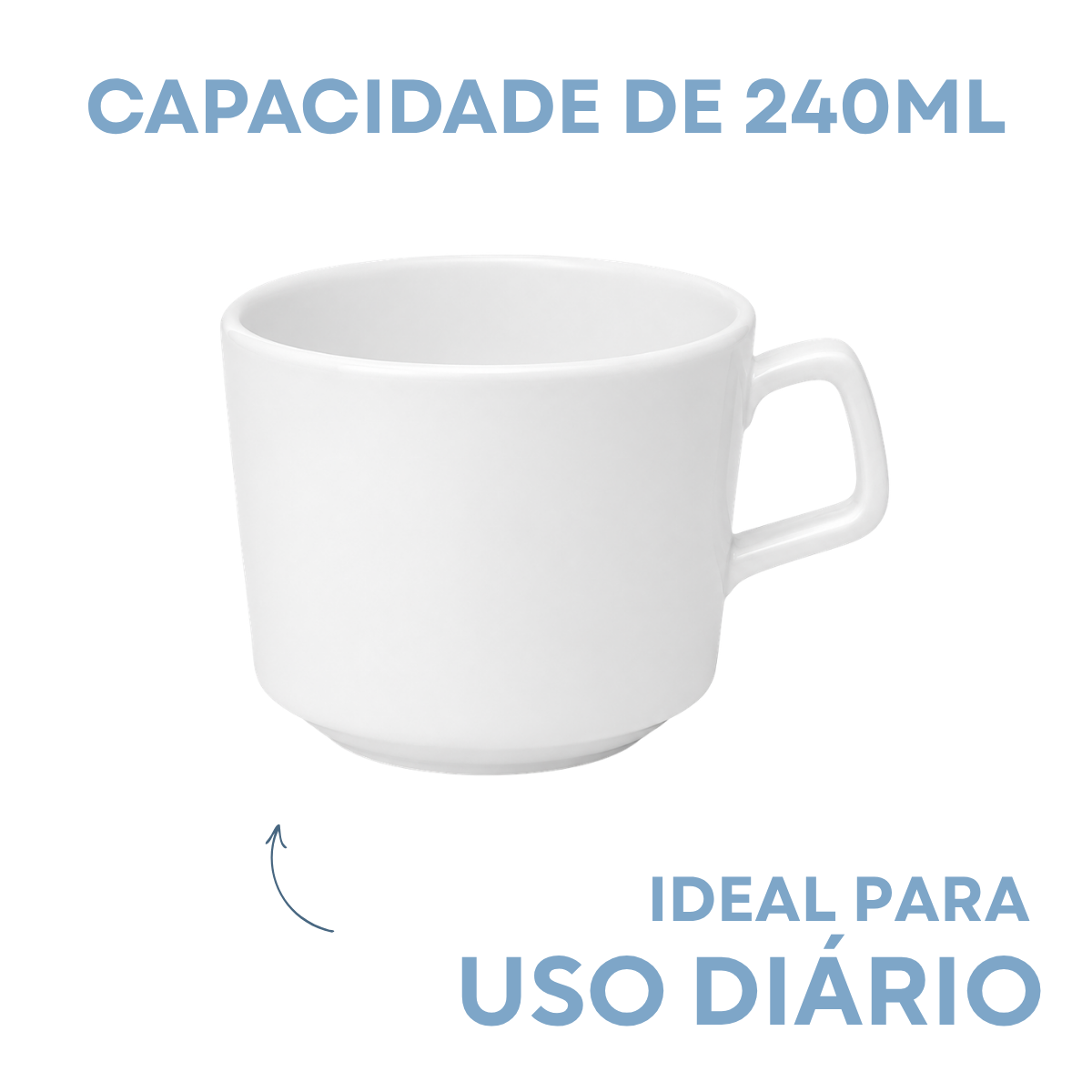 Xicara chá de melamina 240ml