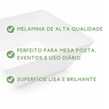 Travessa quadrada Melamina Servir