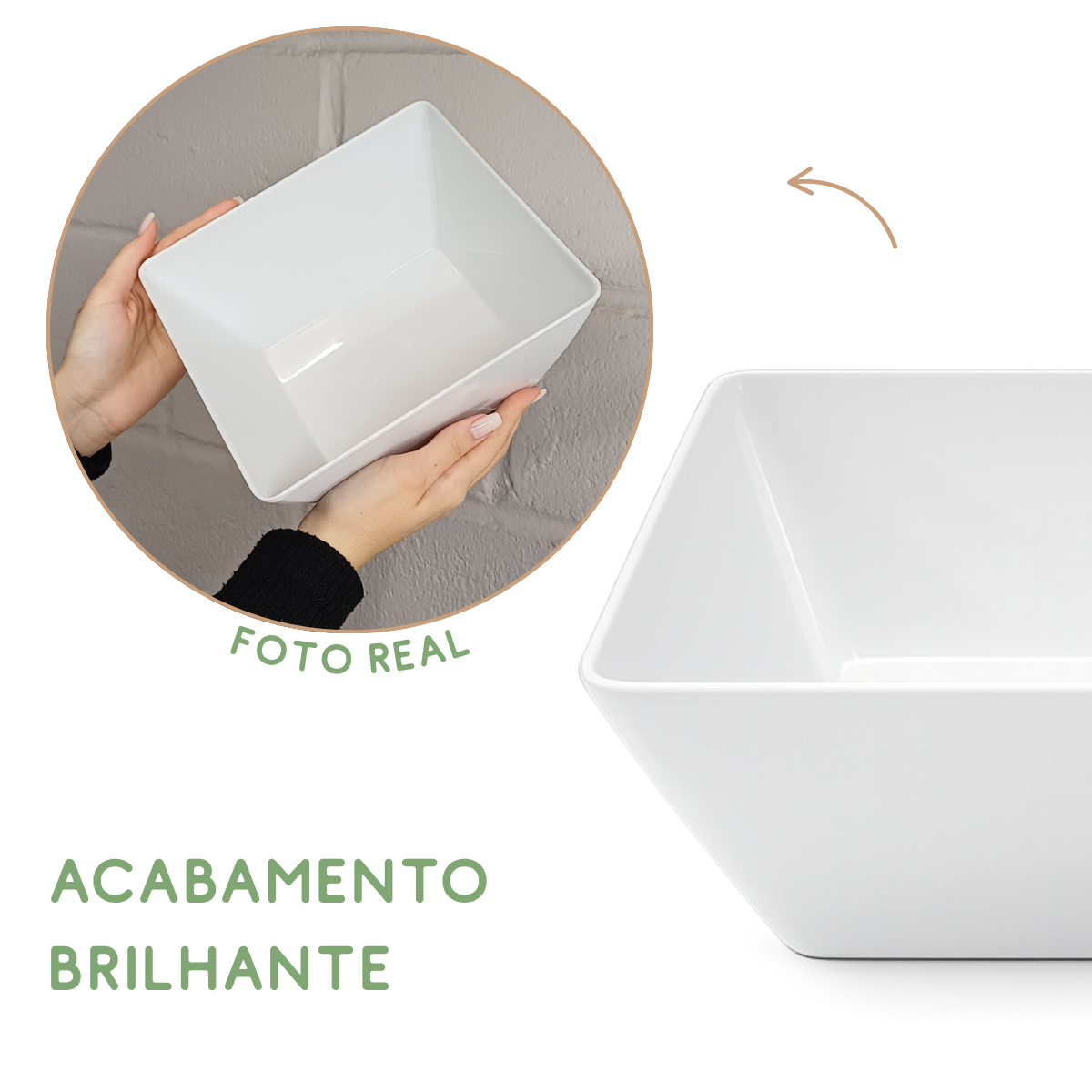 Travessa quadrada Melamina Servir