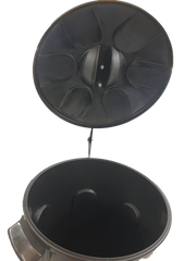 Lixeira Cesto Fechado 30L C/ Armação Ferro Pedal - A Gourmet