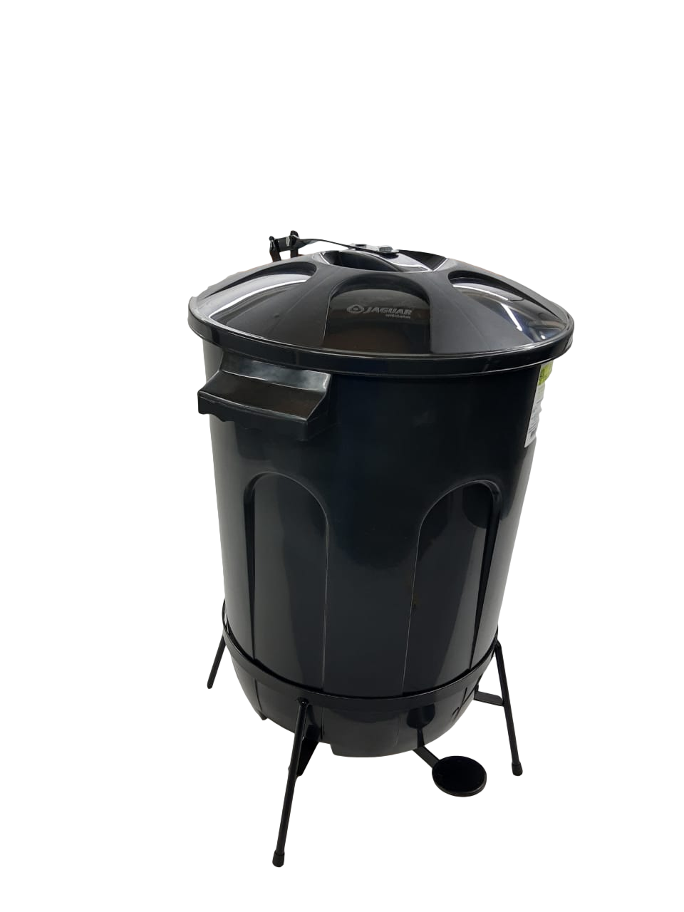 Lixeira Cesto Fechado 30L C/ Armação Ferro Pedal - A Gourmet