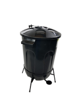 Lixeira Cesto Fechado 30L C/ Armação Ferro Pedal - A Gourmet