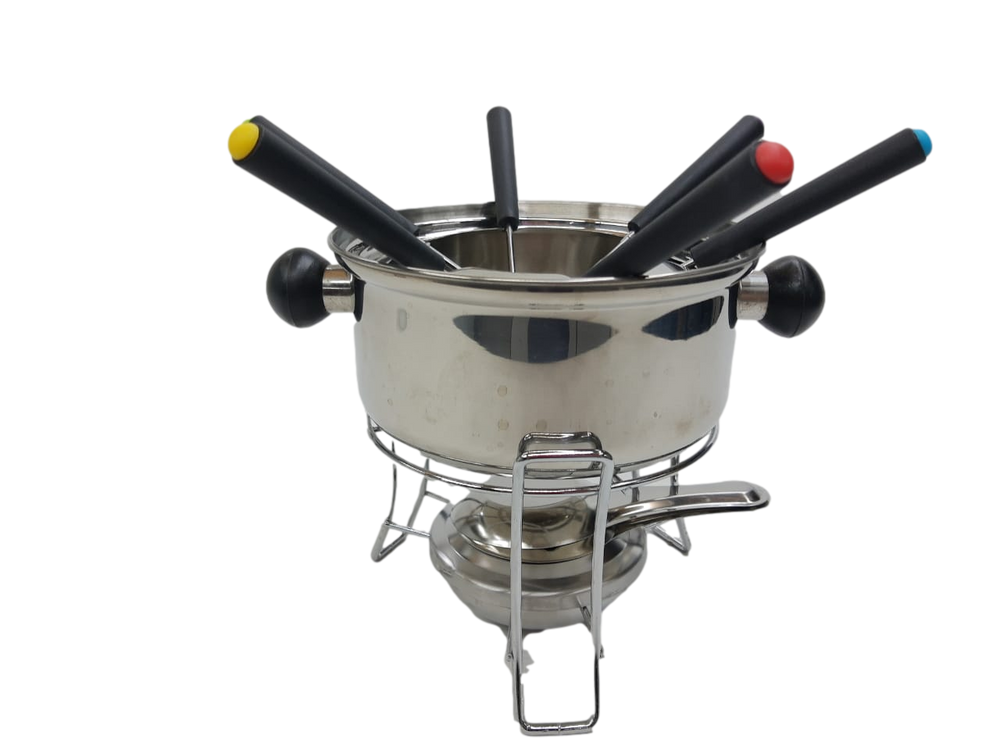Conjunto Fondue em Aço Inox 10Pçs Imporiente