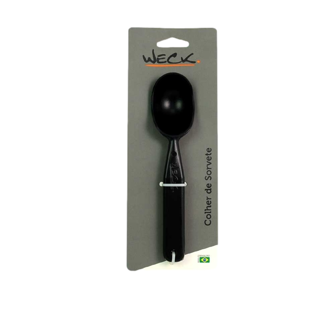 Colher de Sorvete Preta em Aço Inox Weck