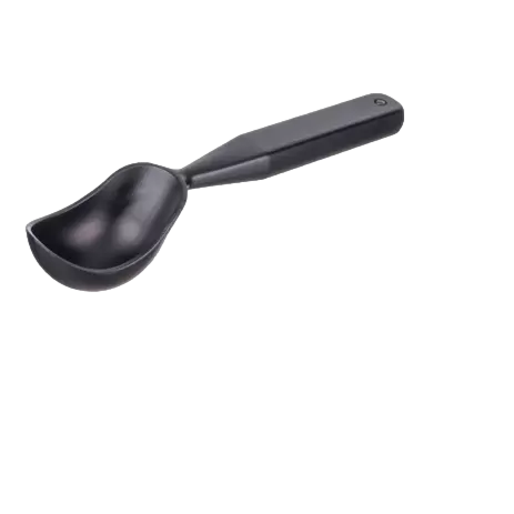 Colher de Sorvete Preta em Aço Inox Weck