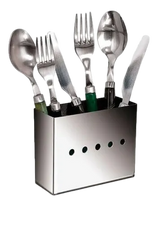 Porta Talher em Aço Inox 13 cm A Gourmet