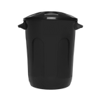 Lixeira Cesto Fechado Com Tampa 93L Preto Jaguar