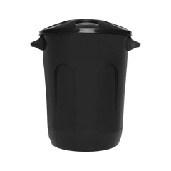 Lixeira Cesto Fechado Com Tampa 93L Preto Jaguar