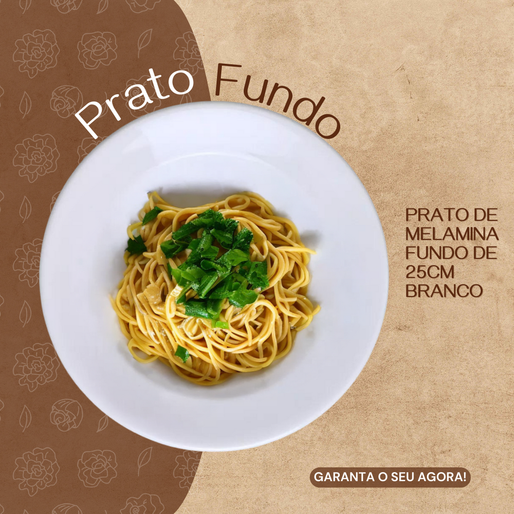 Prato Redondo Fundo de Melamina 25cm - A Gourmet