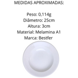 Prato Redondo Fundo de Melamina 25cm - A Gourmet