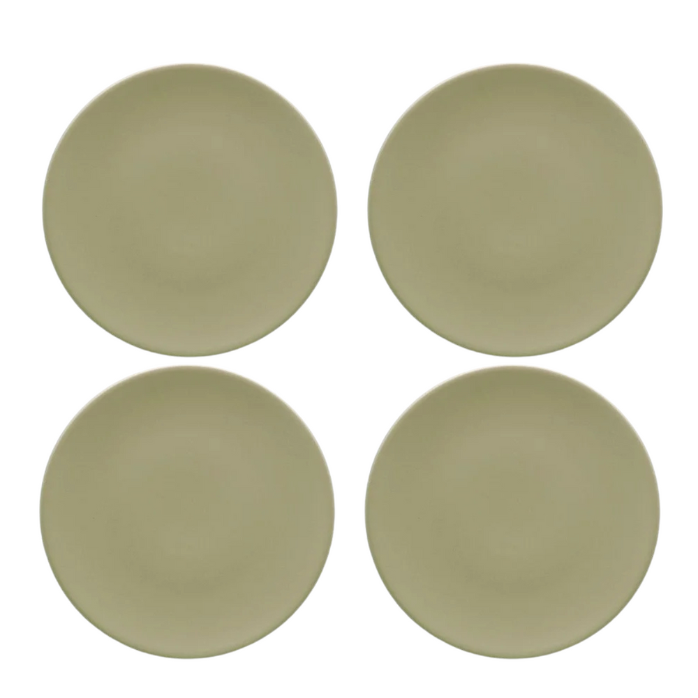 Conjunto de 4 Prato Sobremesa Oliva - A Gourmet