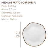 Prato de Sobremesa Porcelana Ryo Maresia Oxford