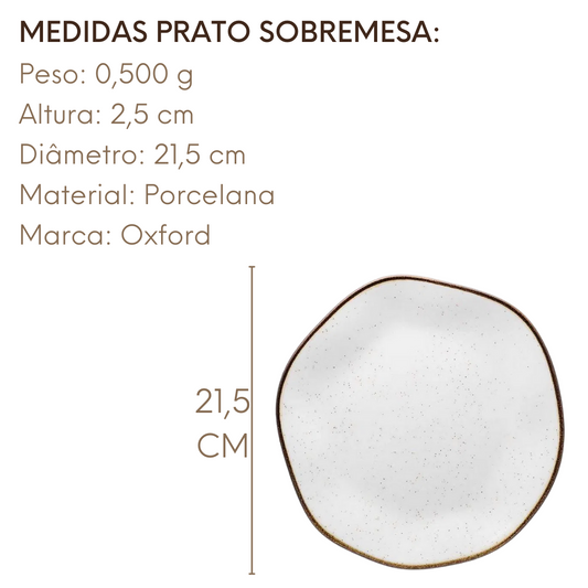 Prato de Sobremesa Porcelana Ryo Maresia