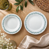 Prato Raso Menu Opaline Borda Verde