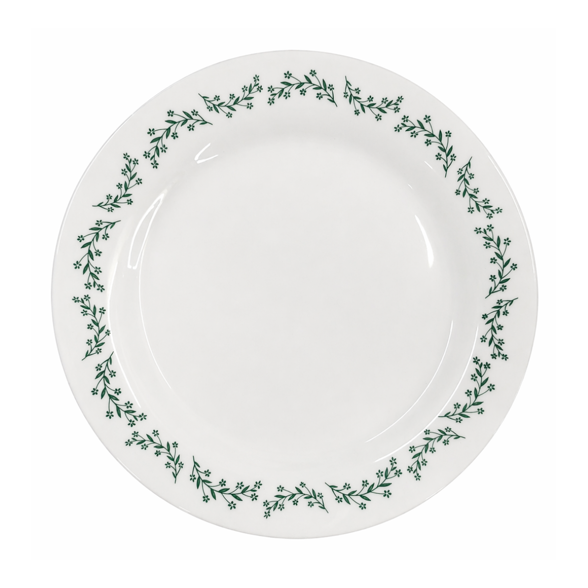 Prato Raso Menu Opaline Borda Verde