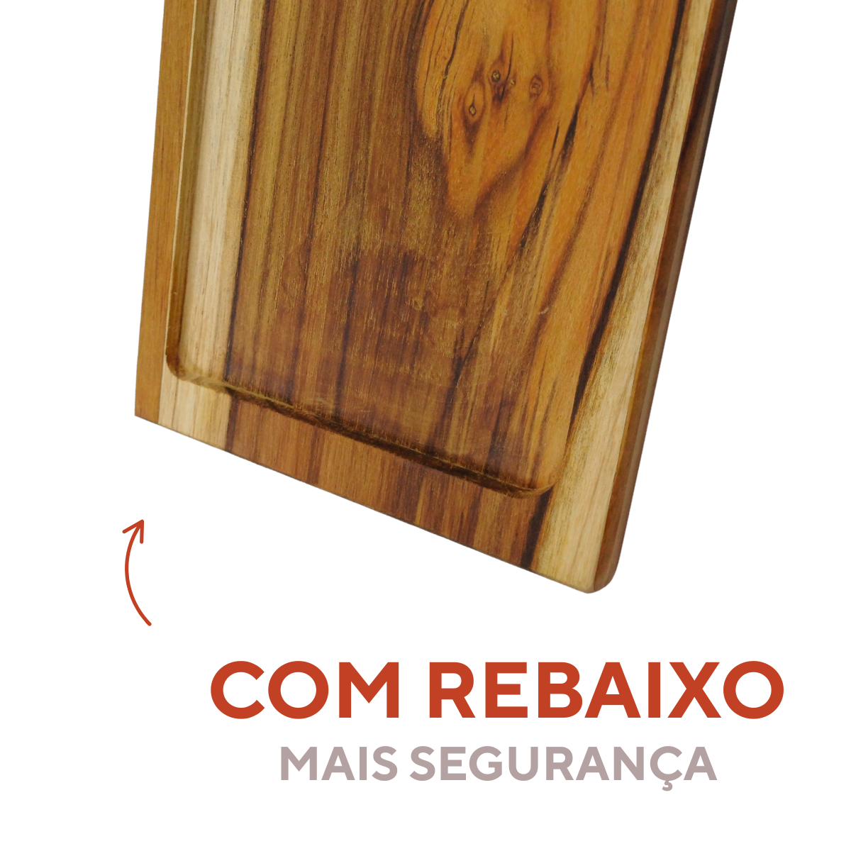Tabua Madeira Teca Retangular