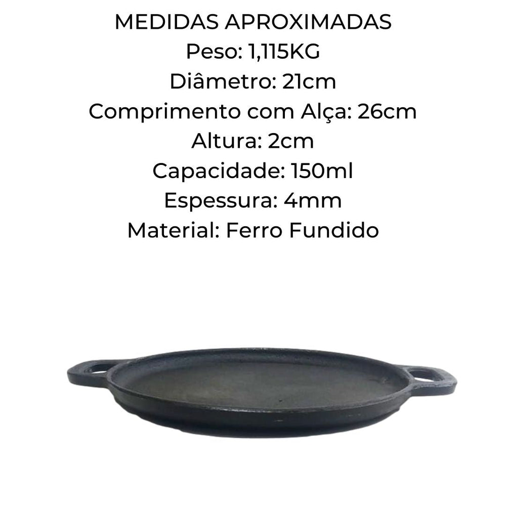 Chapa Bifeteria Redonda Lisa 150ml RIG