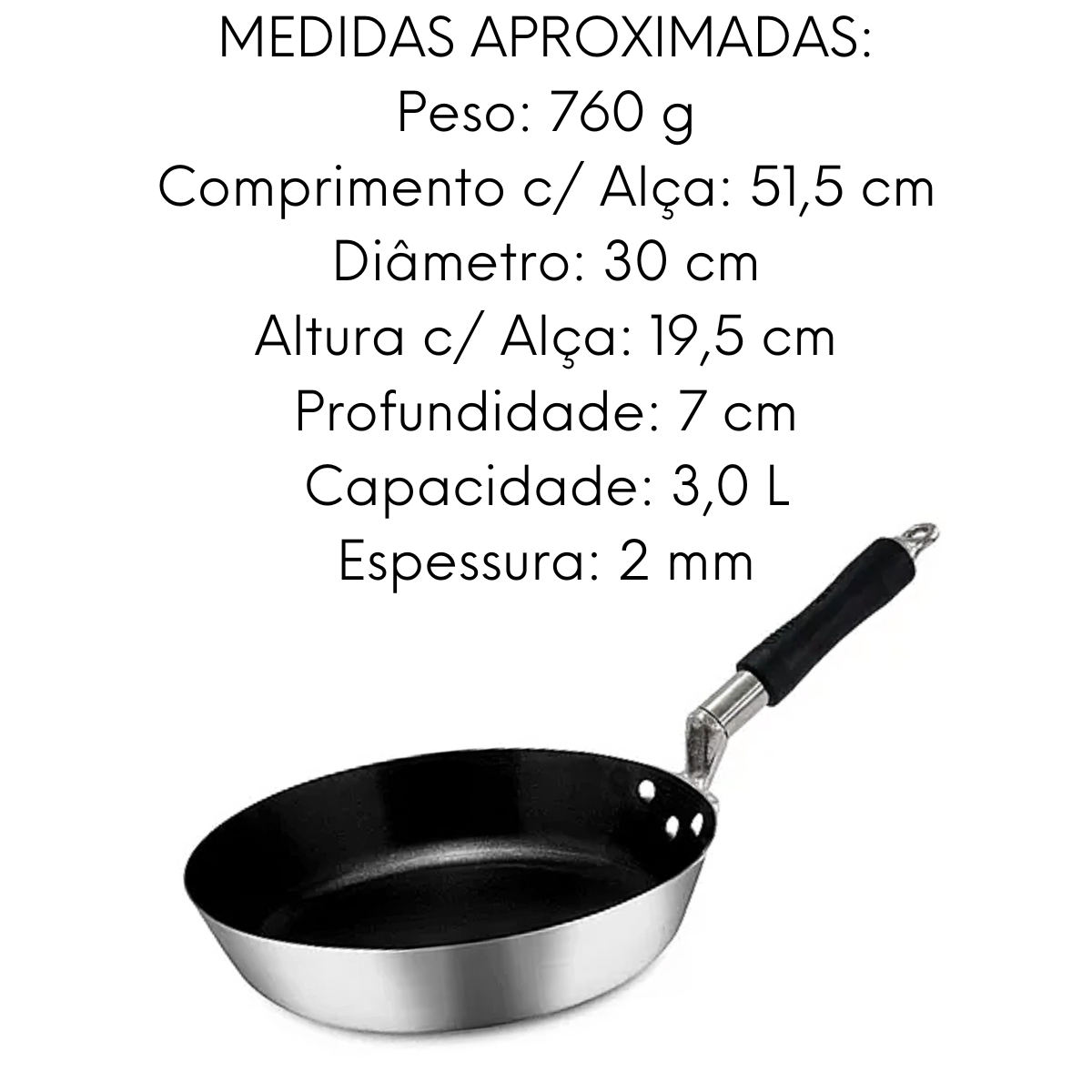 Frigideira Antiaderente Hotel N30 Cabo Baquelite ABC