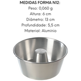 Forma Lisa Com Tubo N12 em Aluminio Ramos