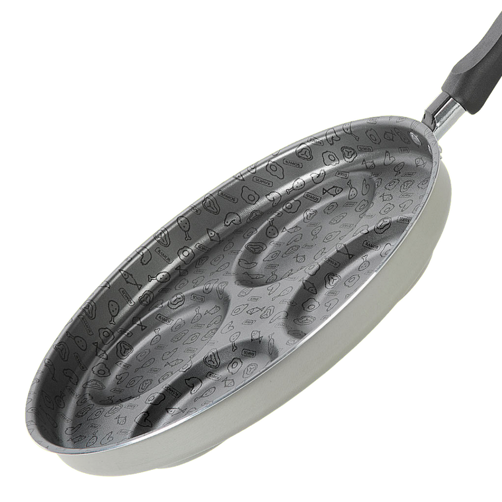 Frigideira 4 Ovos Antiaderente Cinza/Grafite Ramos