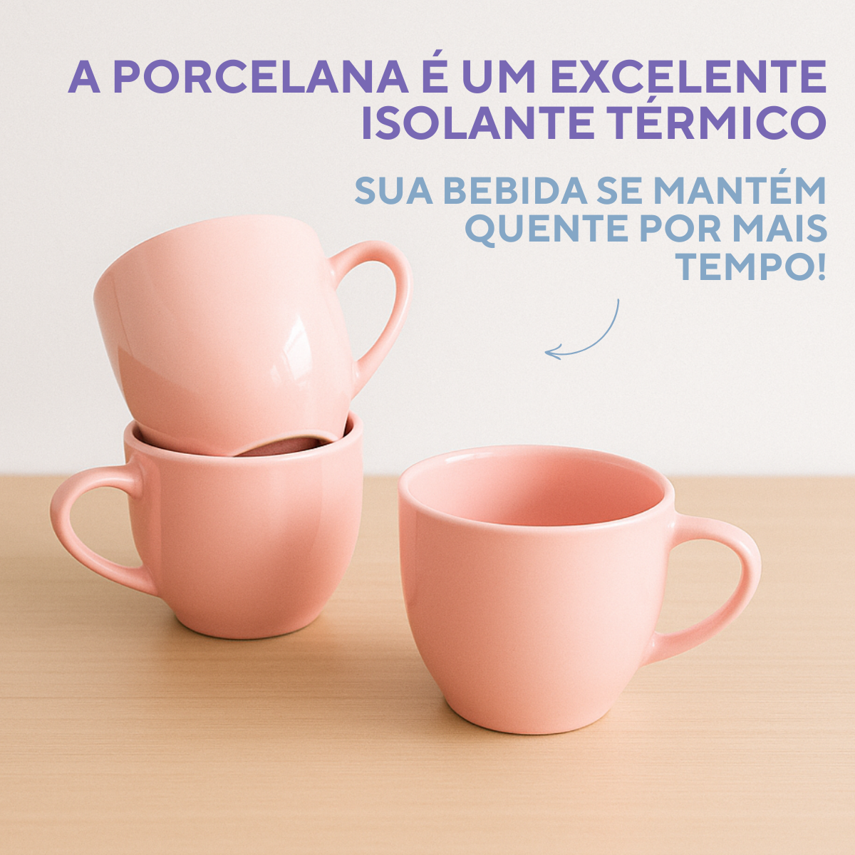 Xicara Chá Porcelana Rosa