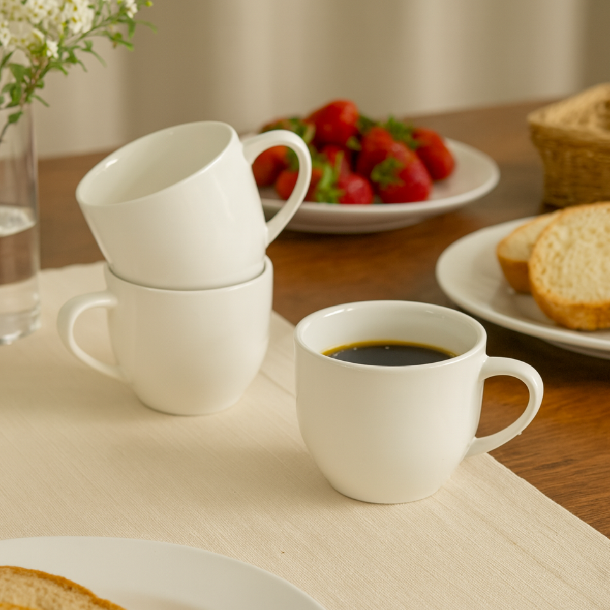 Xicara Café Porcelana Branca
