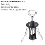 Saca Rolha Classic Preto 16cm Etilux