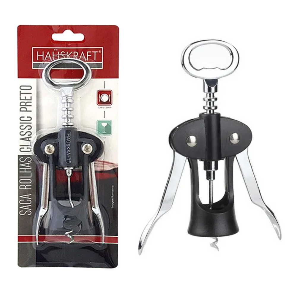 Saca Rolha Classic Preto 16cm Etilux