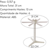 Secador de Massas Branco Abs Etilux