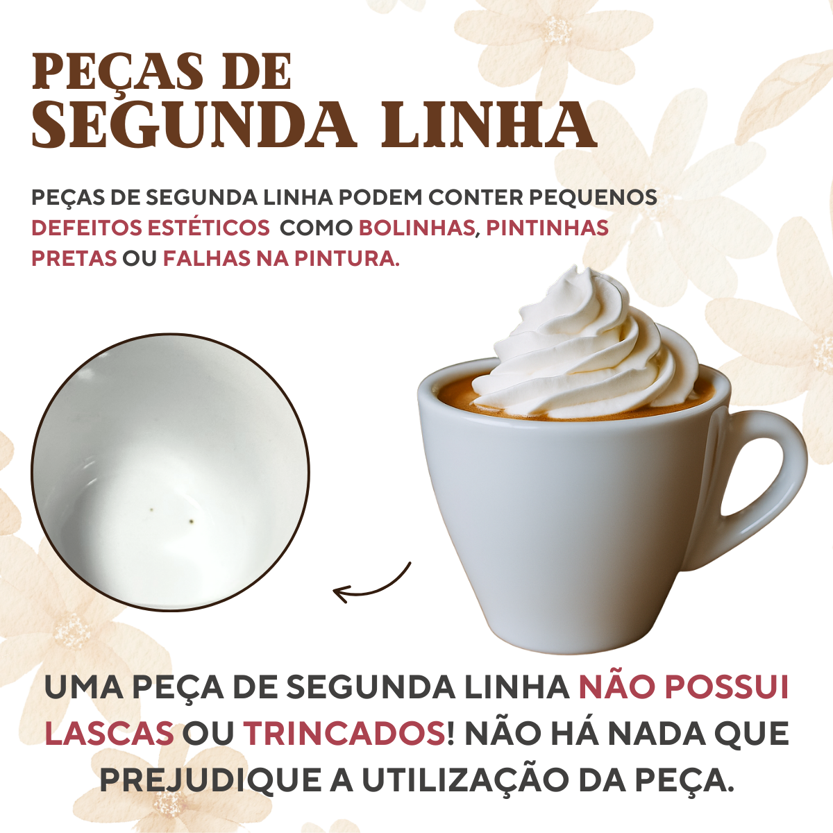 Xicara Segunda Linha 85ml Com Pires de Madeira