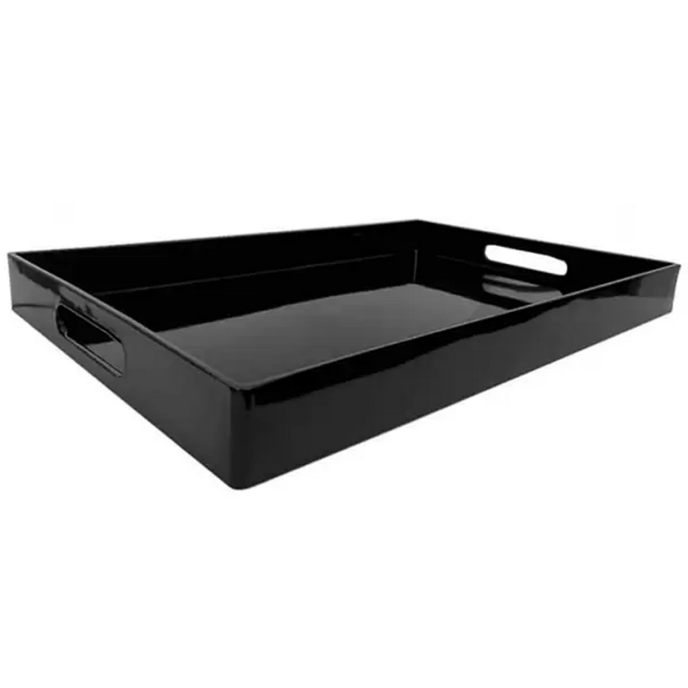 Bandeja Retangular Black 40cm Com Alça Mimo Mimo Style