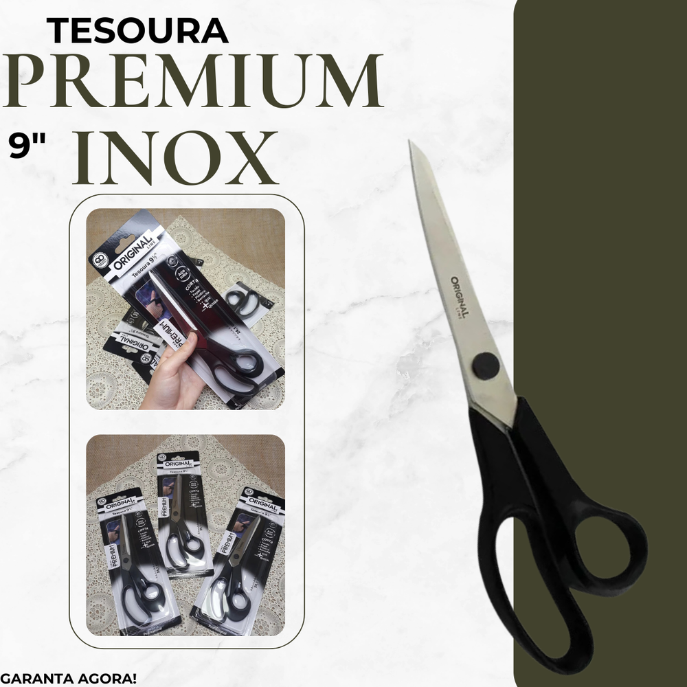 Tesoura 9° Premium Aço inox Original