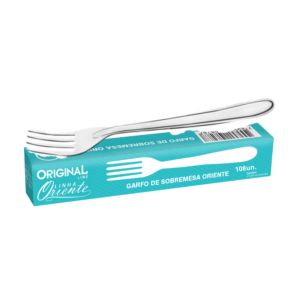 Garfo de Sobremesa Oriente em aço inox 16cm - A Gourmet