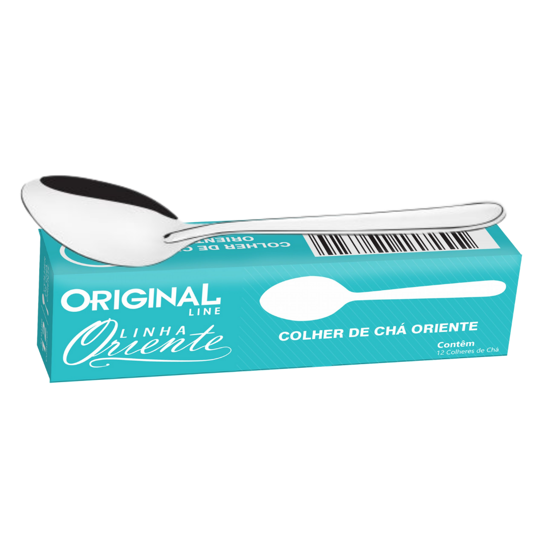 Kit 12 Colher de Chá Oriente em Aço inox - A Gourmet