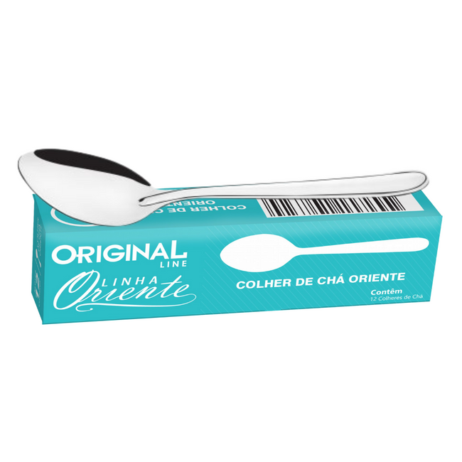Kit 12 Colher de Chá Oriente em Aço inox - A Gourmet Hover Image